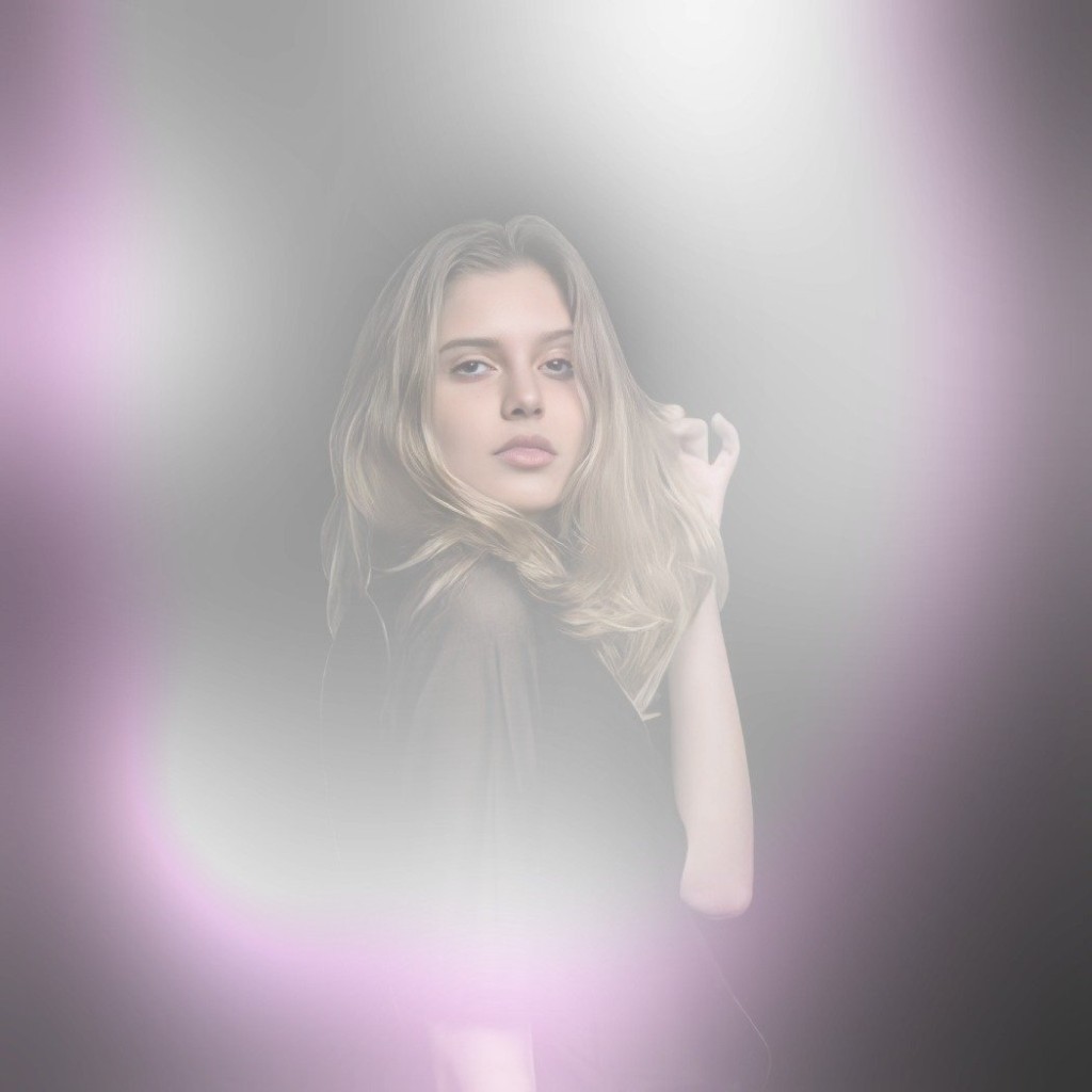 White and soft violet aura effect generated in cloud postprocessing.