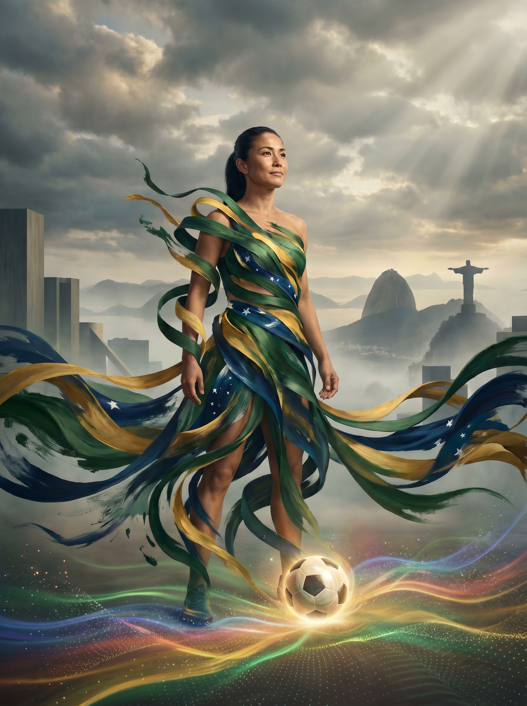 Soccer-themed AI photo booth prompt: Football Spirit