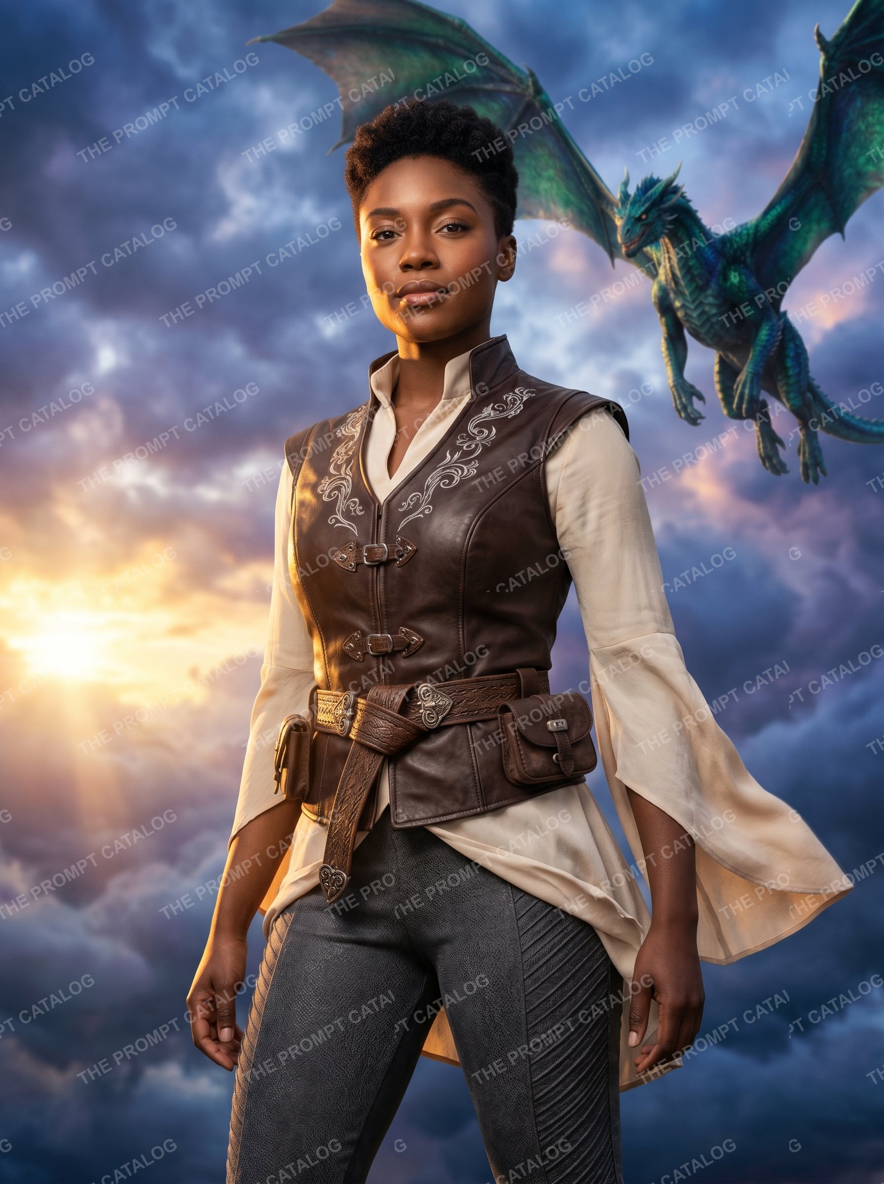 AI photo booth prompt theme: Fantasy Dragon Trainer