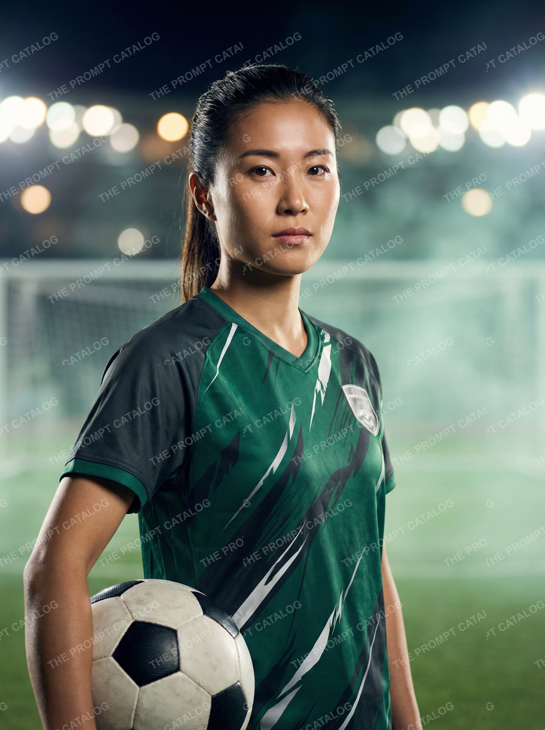 Soccer-themed AI photo booth prompt: Soccer Player Portrait