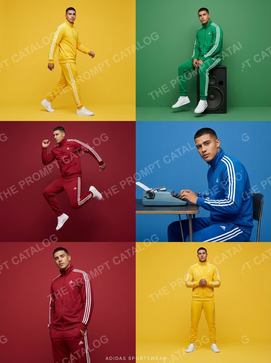 AI photo booth prompt theme: Split Screen Fashion Editorial