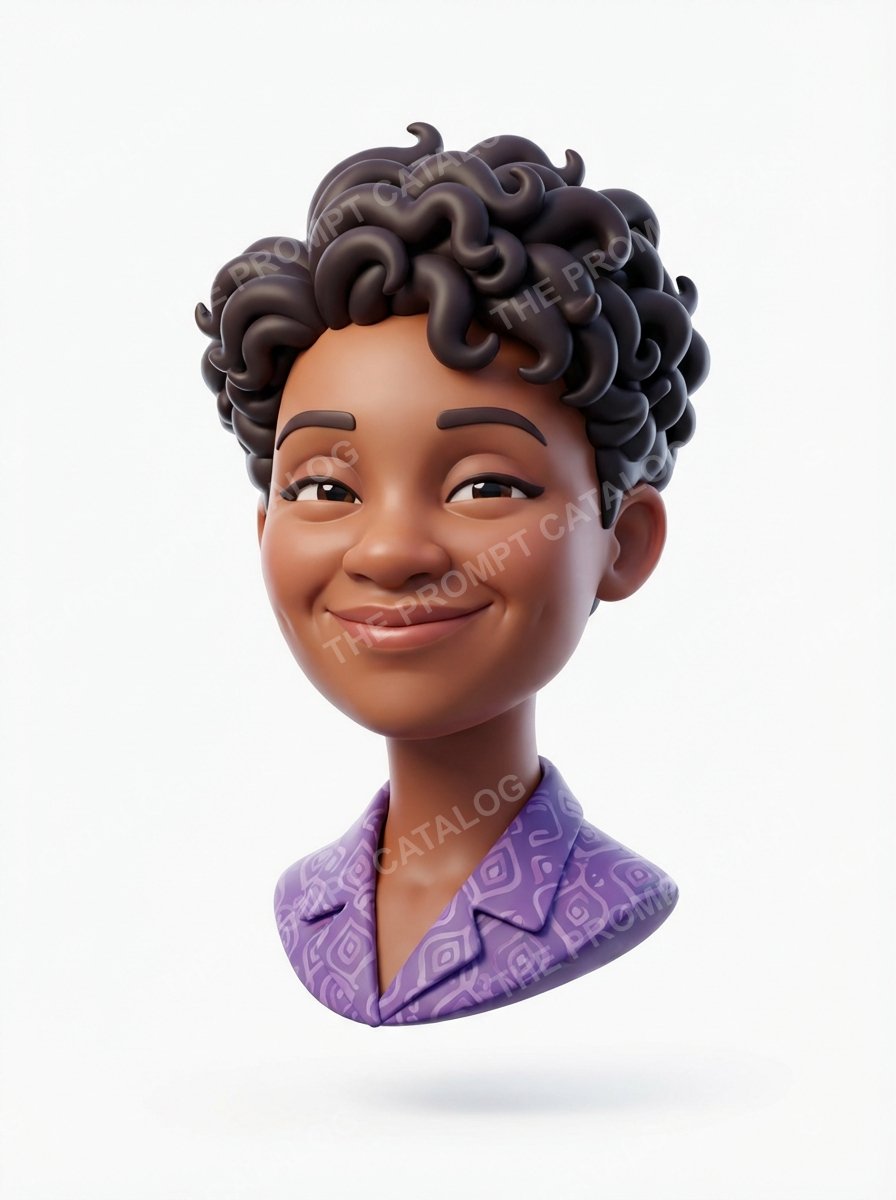 AI photo booth prompt theme: 3D Cartoon Avatar Headshot